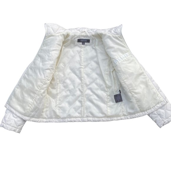 Kenneth Cole Reaction Down Puffer Jacket Ivory G-III Quilted Coastal Old Money-M - Picture 10 of 14